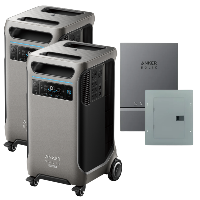 Anker SOLIX F3800 Plus x2 + Home Power Panel + Sub Panel (With a Free Anker SOLIX F3800 Plus Protective Cover Bag)