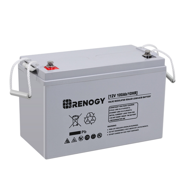 Renogy RNG-BATT-AGM12-100-US Deep Cycle AGM Battery 12 Volt 100Ah New