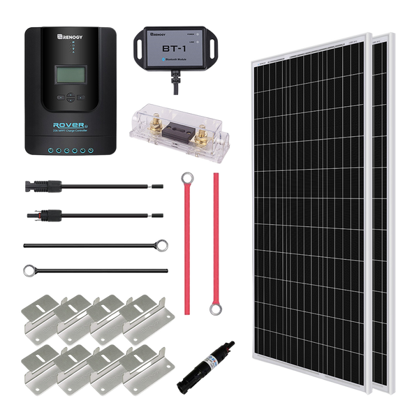 Renogy RNG-KIT-PREMIUM200D-RVR20-US Watt 12 Volt Solar Premium Kit New