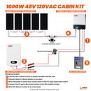 Rich Solar 1000W 48V 120VAC Cabin Solar Kit