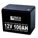 Rich Solar 12V 100Ah LiFePO4 Lithium Iron Phosphate Battery