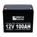 Rich Solar 12V 100Ah LiFePO4 Lithium Iron Phosphate Battery