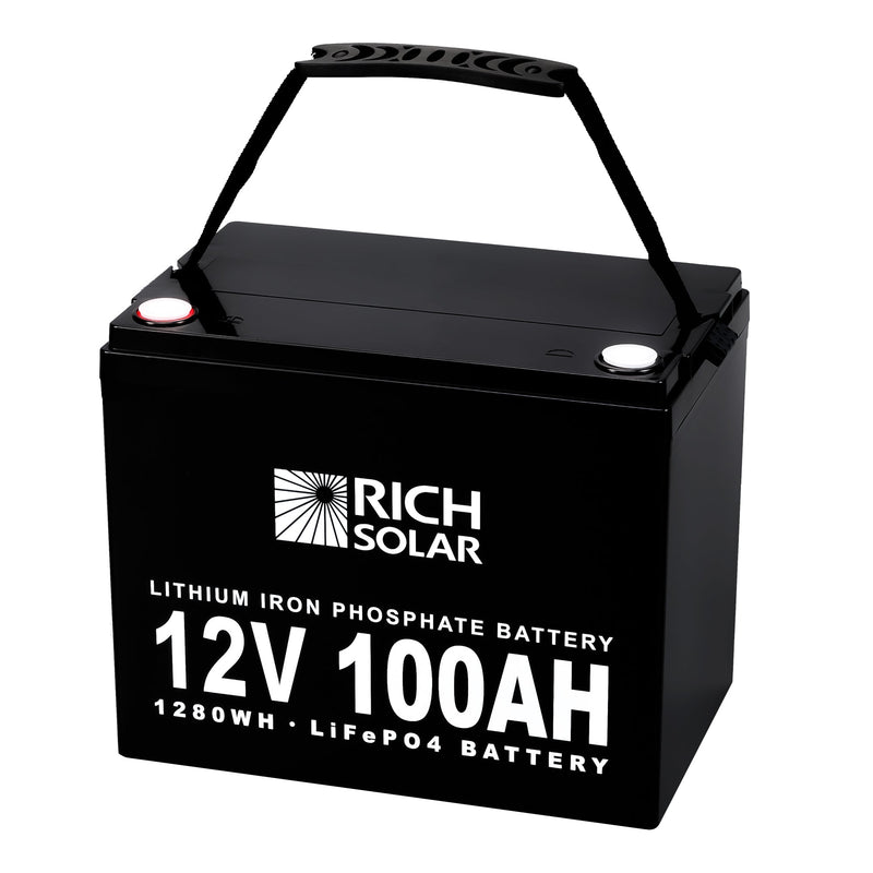 Rich Solar 12V 100Ah LiFePO4 Lithium Iron Phosphate Battery