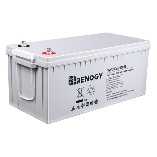 Renogy RNG-BATT-AGM12-200-US Deep Cycle AGM Battery 12 Volt 200Ah New