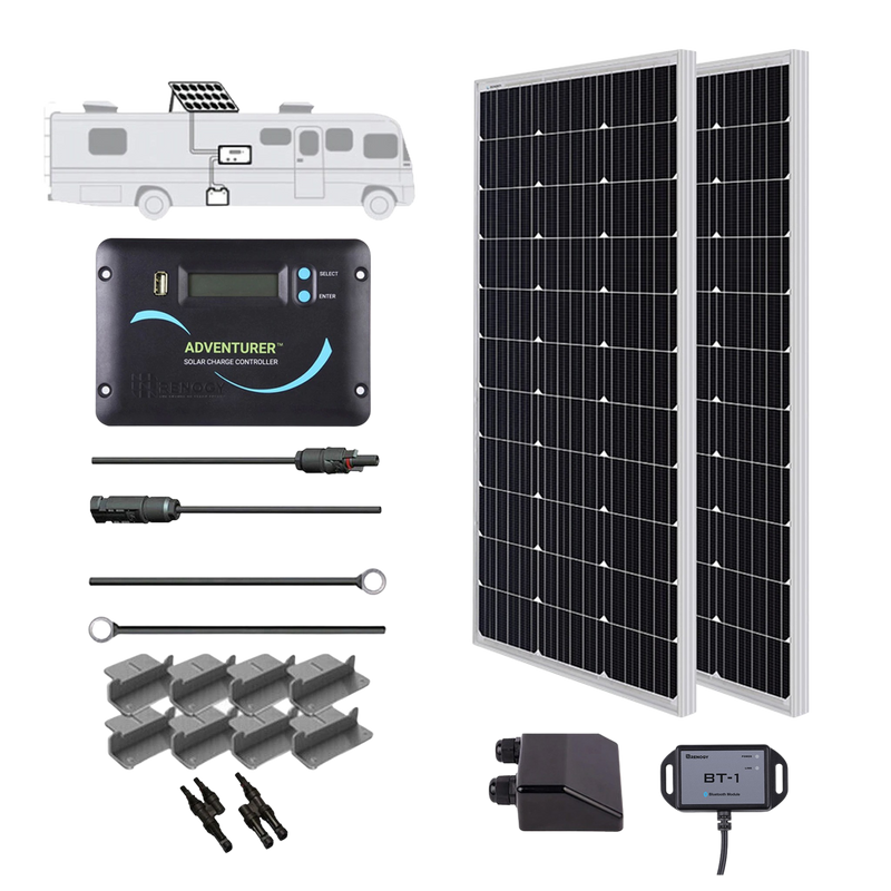 Renogy RNG-KIT-RV200D-ADV30-US 200 Watt 12 Volt Solar RV Kit New