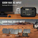 BougeRV 286Wh Power Station with 130W Solar Panel Kits