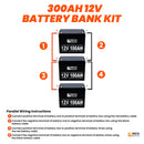 Rich Solar 12V 300AH 3.8kWh Lithium Battery Bank