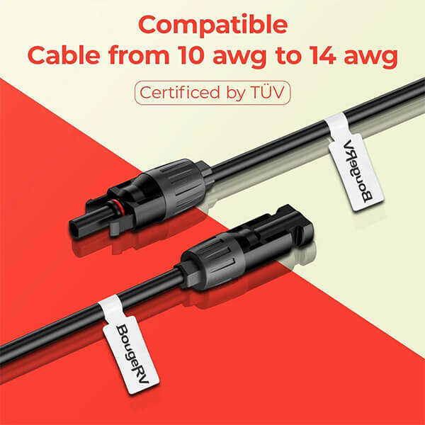 BougeRV Solar Y Branch Connector 1 to 3(M/FFF and F/MMM)