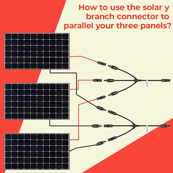 BougeRV Solar Y Branch Connector 1 to 3(M/FFF and F/MMM)