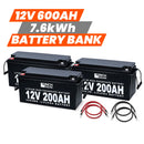 Rich Solar 12V 600AH 7.6kWh Lithium Battery Bank