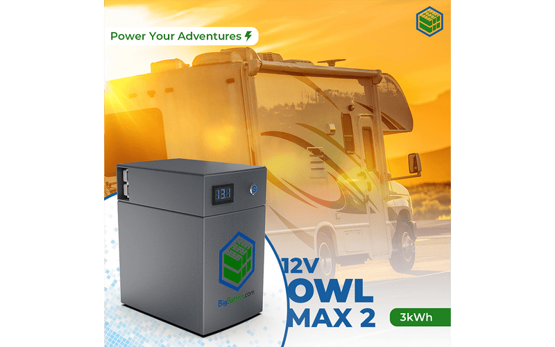 Big Battery | 12V 2X OWL MAX 2 KIT – LifePO4 – 456Ah – 6.036kWh