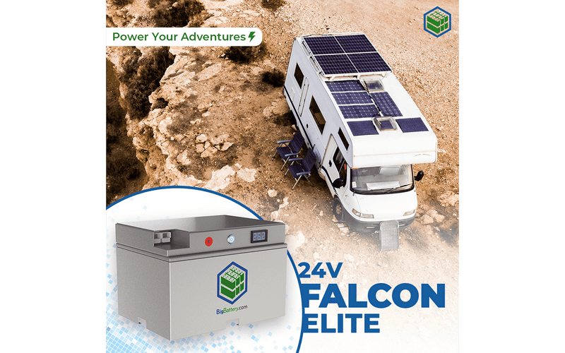 Big Battery | 24V FALCON ELITE – LiFePO4 – 122Ah – 3.1kWh