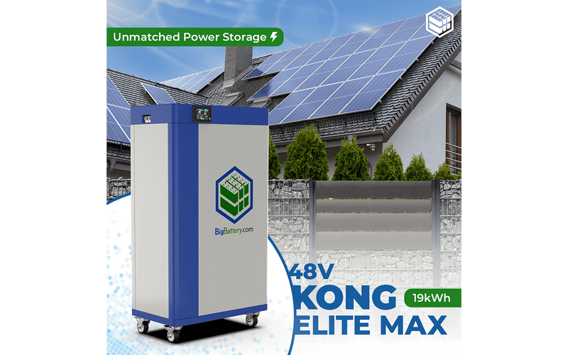 Big Battery | 48V 2X KONG ELITE MAX 12K INVERTER KIT | LiFePO4 | 744Ah | 38kWh