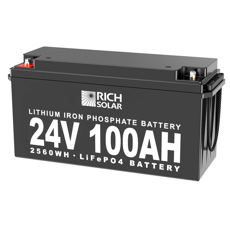 Rich Solar 24V 100Ah LiFePO4 Lithium Iron Phosphate Battery