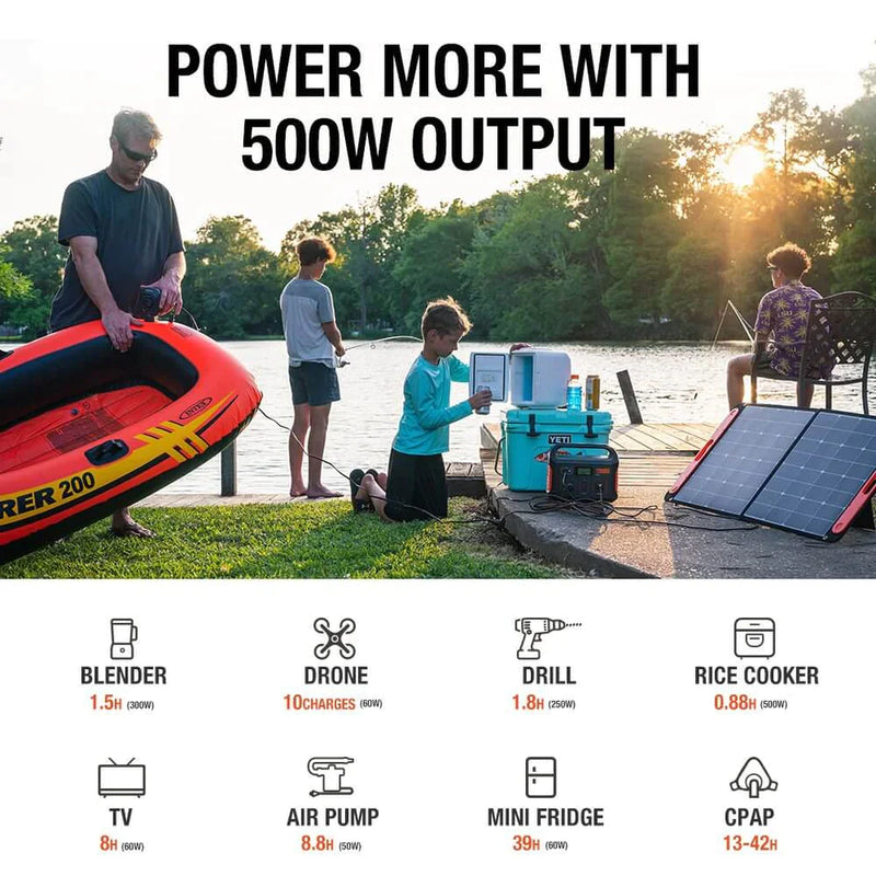 Jackery Solar Generator 550 | Explorer 550 + SolarSaga 100W