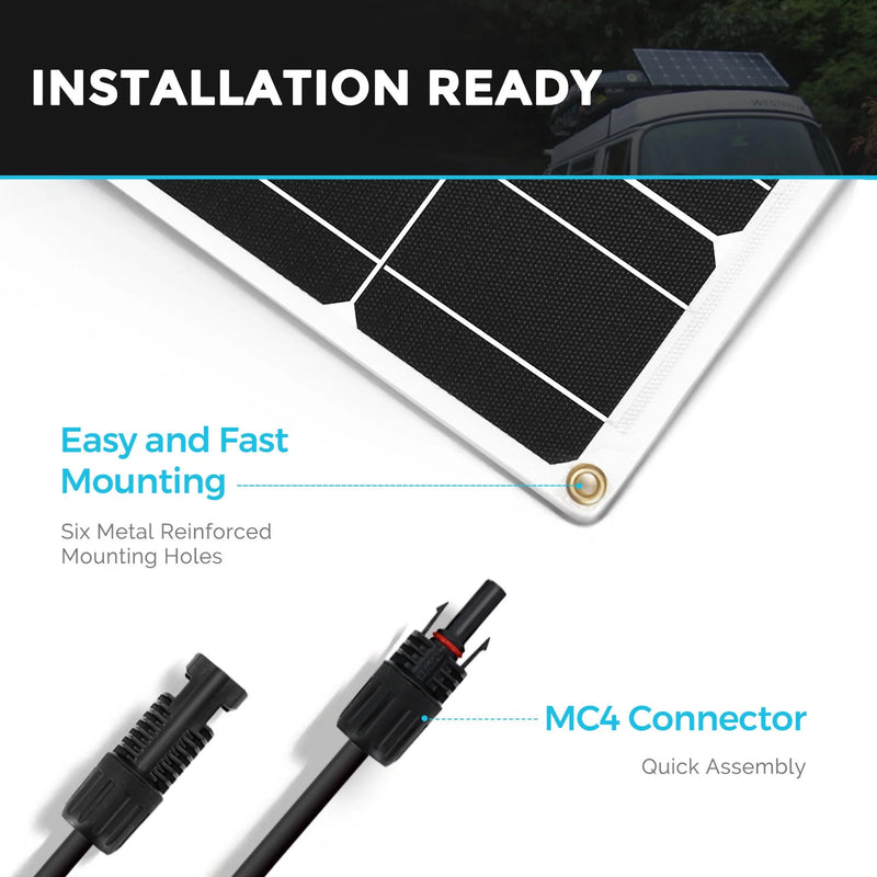 Renogy RNG-100DB-H-US 100 Watt 12 Volt Flexible Monocrystalline Solar Panel New