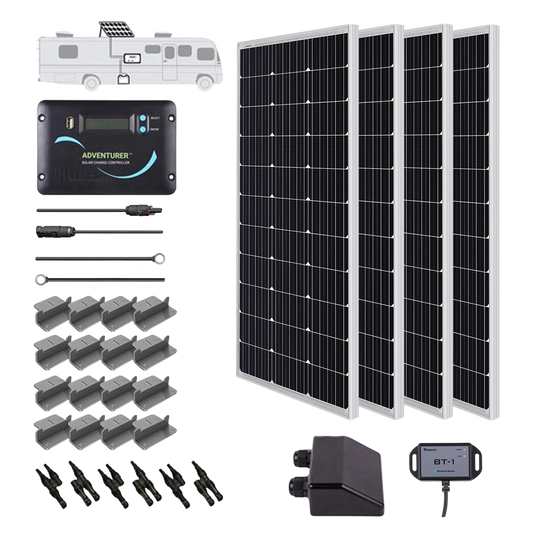 Renogy RNG-KIT-RV400D-ADV30-US Watt 12 Volt Solar Starter Kit New