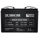 Rich Solar 12V 100Ah Deep Cycle AGM Battery