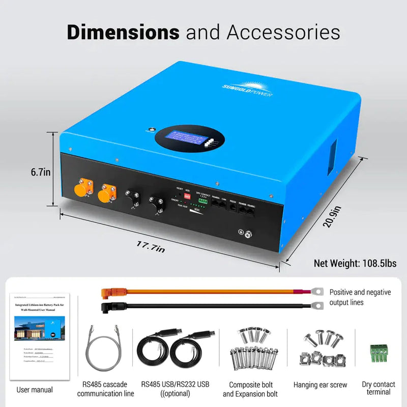 SunGold Power | 5.12KWH POWERWALL LIFEPO4 LITHIUM BATTERY