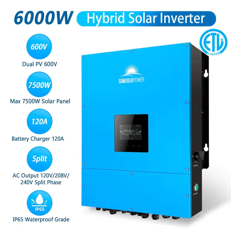 Sungold Power | 6000W 48V HYBRID SOLAR INVERTER ( AC COUPLED IP65 )