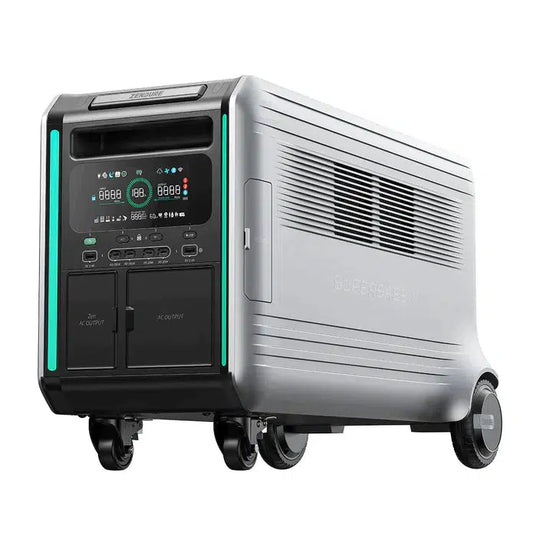 Zendure |  SuperBase V6400 7200W 120/240V Power Station Kit | 25.6kWh Lithium Battery Bank | 12 x 335W Solar Panels