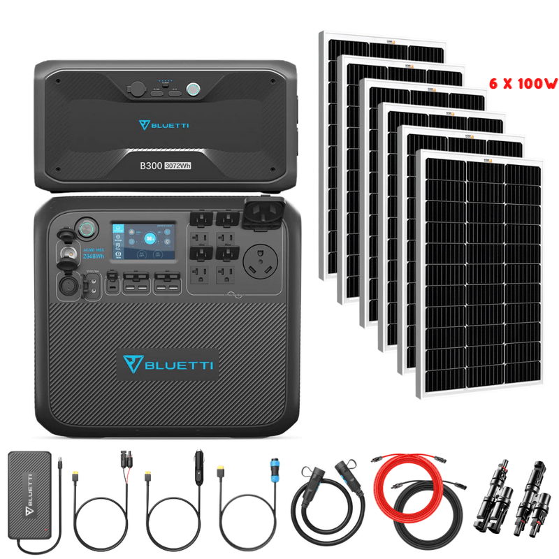 Bluetti AC200MAX + Optional B300 Batteries + Solar Panels Complete Solar Generator Kit