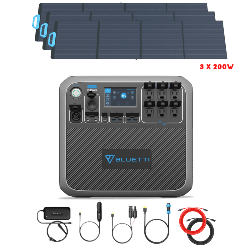 Bluetti AC200P 2,000W 2,000Wh + Solar Panels Complete Solar Generator Kit