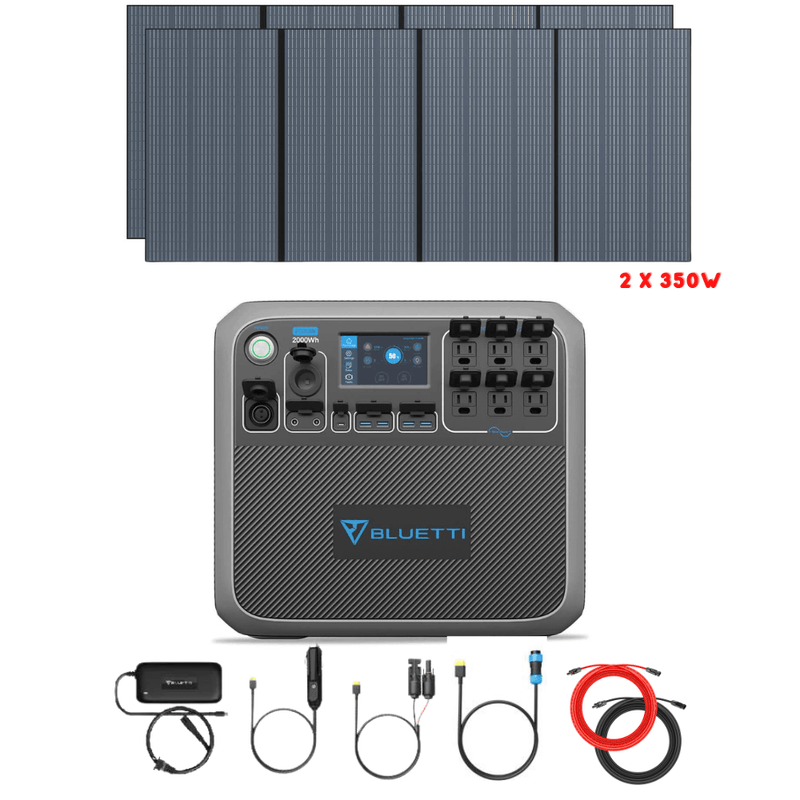 Bluetti AC200P 2,000W 2,000Wh + Solar Panels Complete Solar Generator Kit