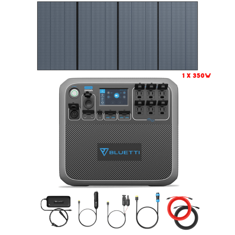 Bluetti AC200P 2,000W 2,000Wh + Solar Panels Complete Solar Generator Kit