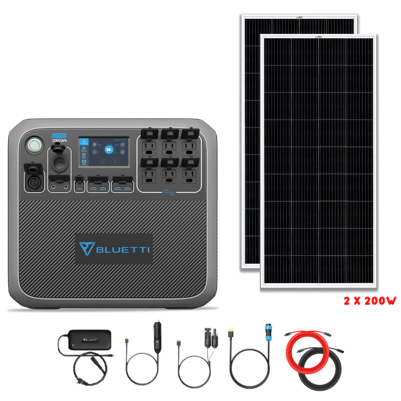 Bluetti AC200P 2,000W 2,000Wh + Solar Panels Complete Solar Generator Kit