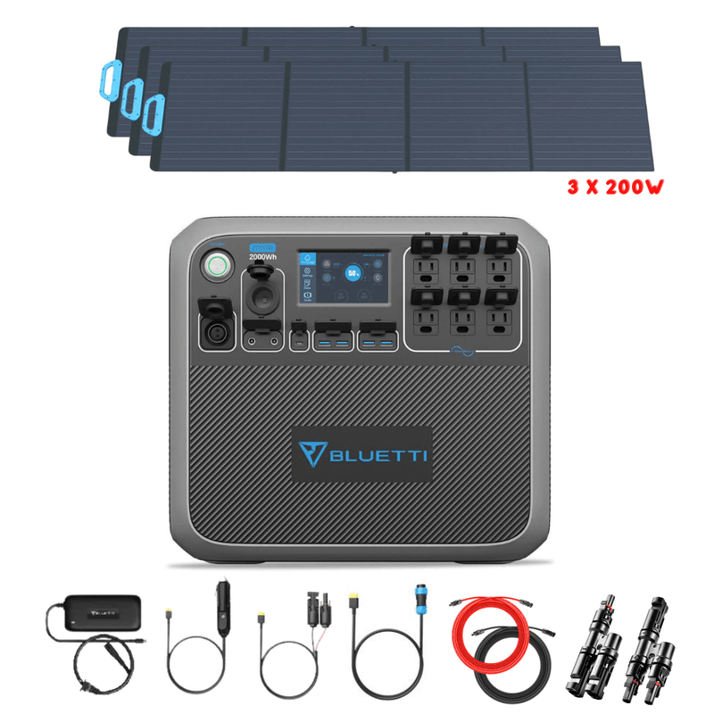 Bluetti AC200P 2,000W 2,000Wh + Solar Panels Complete Solar Generator Kit