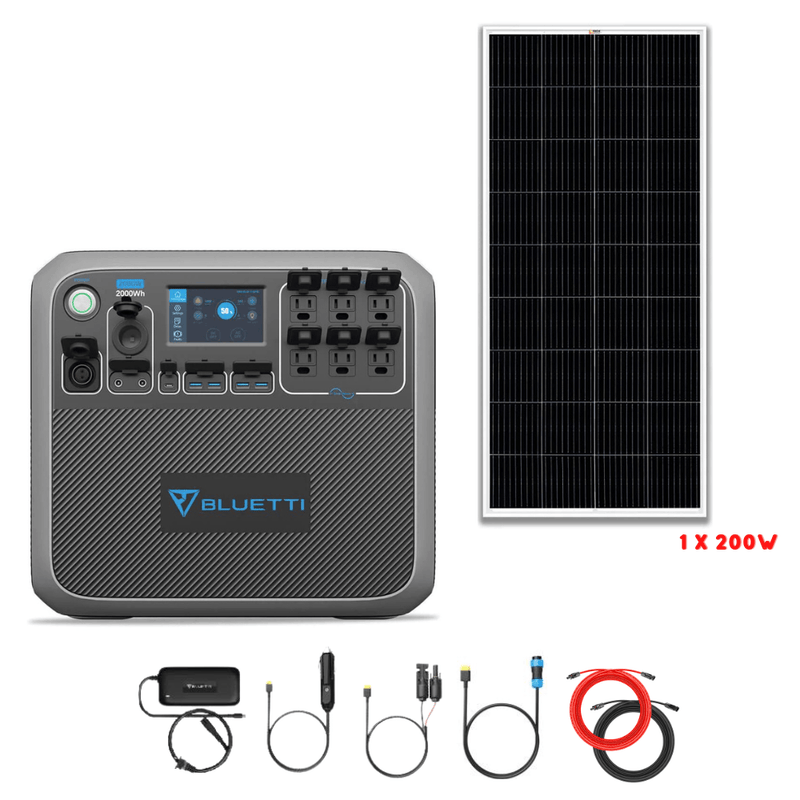 Bluetti AC200P 2,000W 2,000Wh + Solar Panels Complete Solar Generator Kit