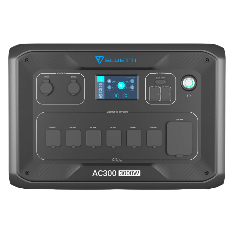 Bluetti [DUAL] AC300 6,000W 240V Split Phase + B300 Batteries + Solar Panels