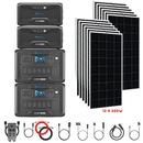 Bluetti [DUAL] AC300 6,000W 240V Split Phase + B300 Batteries + Solar Panels