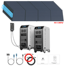 Bluetti [DUAL] EP500 4,000W 10,200Wh 120/240V Output + Solar Panels Complete Solar Generator Kit