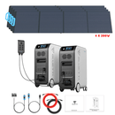 Bluetti [DUAL] EP500 4,000W 10,200Wh 120/240V Output + Solar Panels Complete Solar Generator Kit