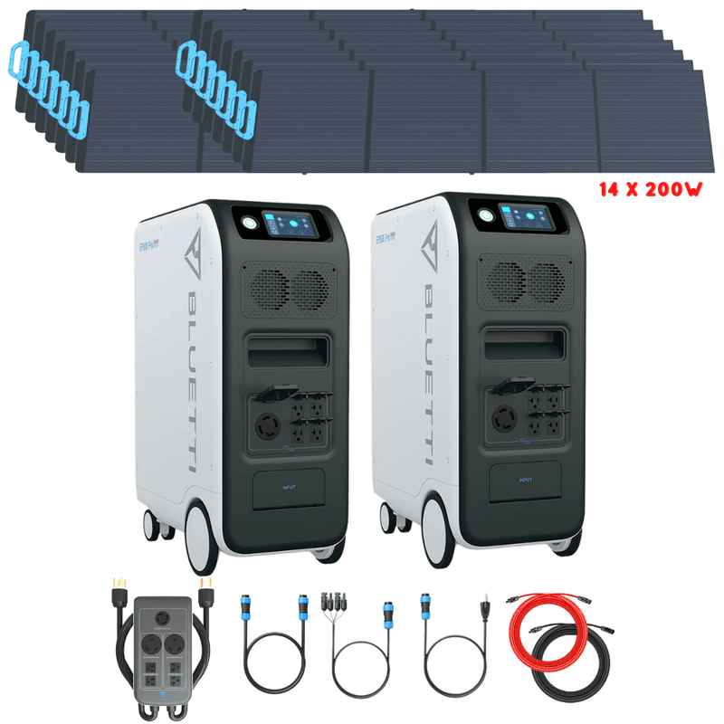 Bluetti [DUAL] EP500 PRO 6,000W 10,200Wh + Solar Panels Complete Solar Generator Kit