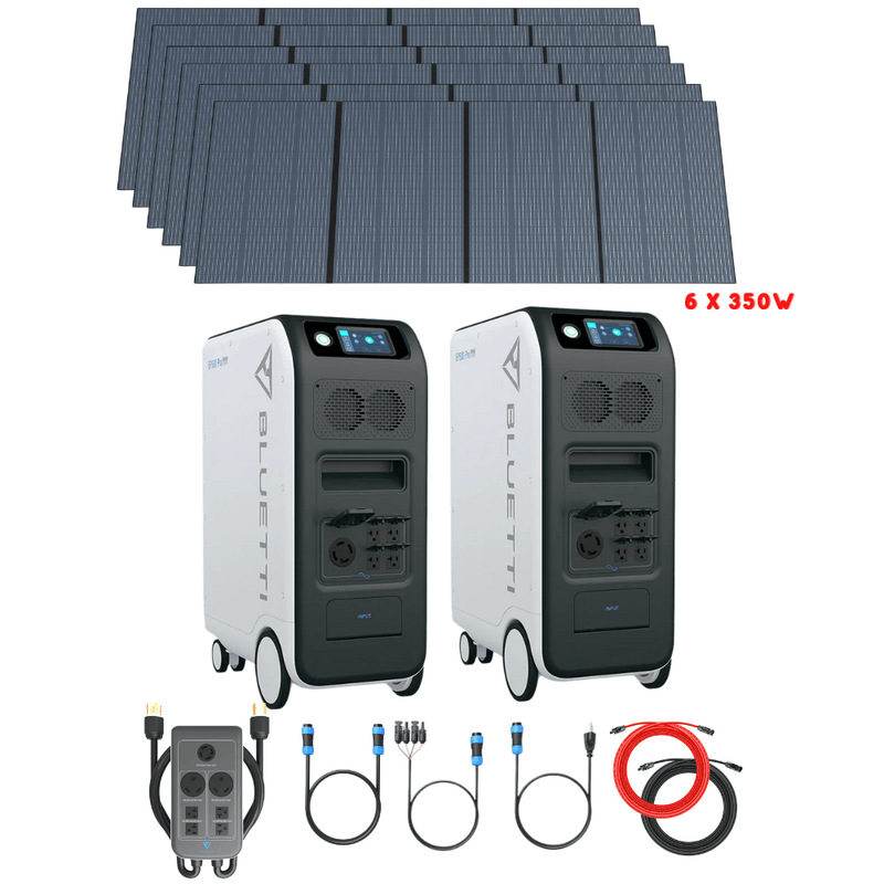 Bluetti [DUAL] EP500 PRO 6,000W 10,200Wh + Solar Panels Complete Solar Generator Kit