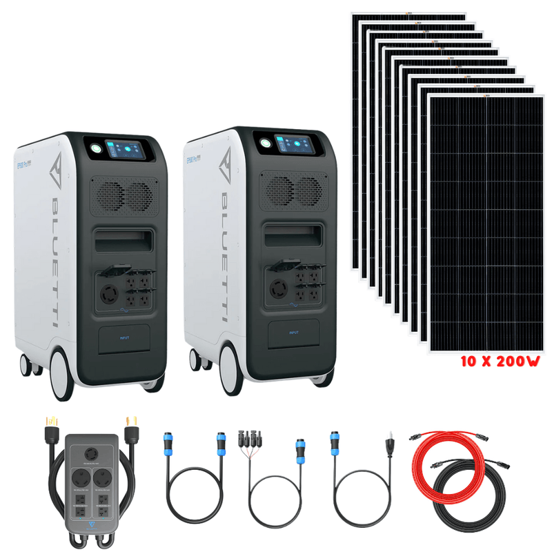 Bluetti [DUAL] EP500 PRO 6,000W 10,200Wh + Solar Panels Complete Solar Generator Kit