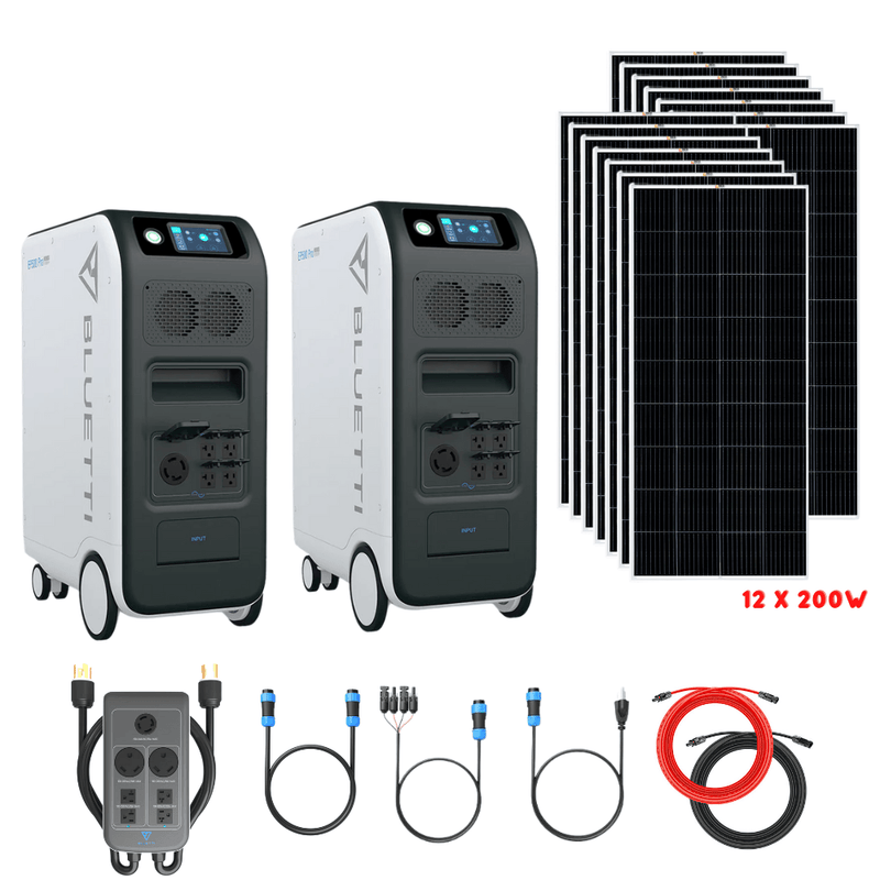 Bluetti [DUAL] EP500 PRO 6,000W 10,200Wh + Solar Panels Complete Solar Generator Kit