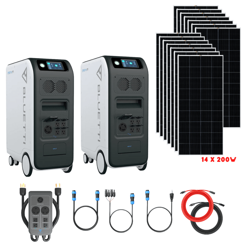 Bluetti [DUAL] EP500 PRO 6,000W 10,200Wh + Solar Panels Complete Solar Generator Kit