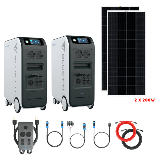 Bluetti [DUAL] EP500 PRO 6,000W 10,200Wh + Solar Panels Complete Solar Generator Kit