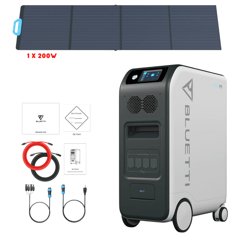 Bluetti EP500 2,000W 5,100Wh + Solar Panels Complete Solar Generator Kit