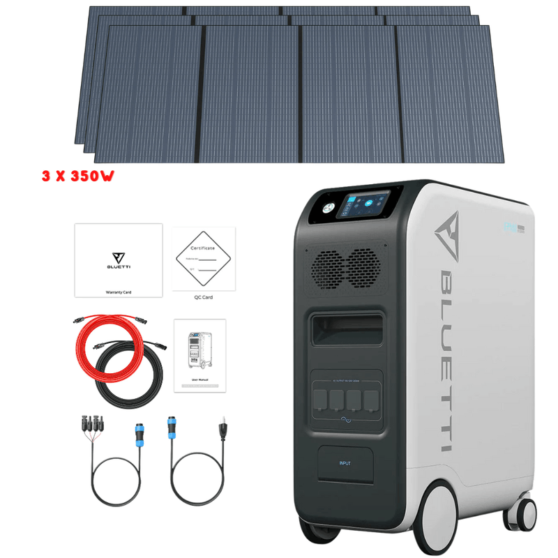 Bluetti EP500 2,000W 5,100Wh + Solar Panels Complete Solar Generator Kit