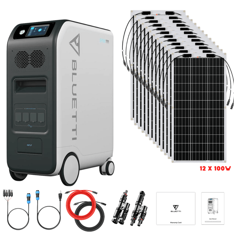 Bluetti EP500 2,000W 5,100Wh + Solar Panels Complete Solar Generator Kit