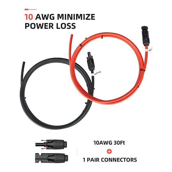 BougeRV Solar Extension Cable with Extra Free Connectors